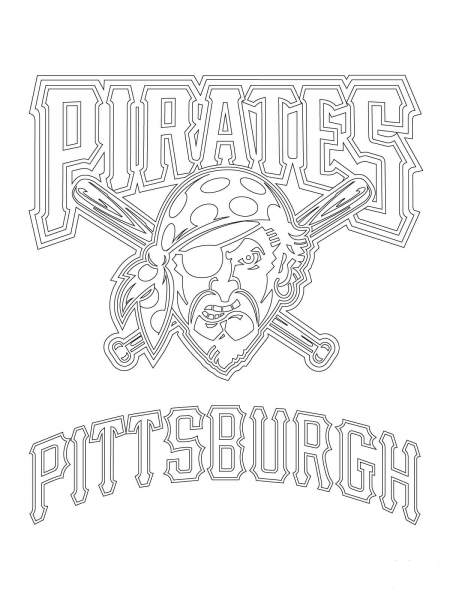 Pittsburgh Pirates Logo  coloring page image