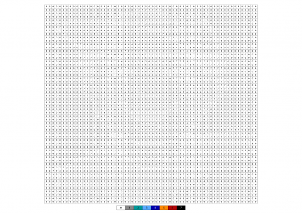 Pixel Black Boy Color by Number image