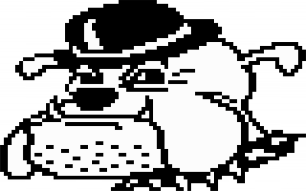 Pixel Bulldog coloring page image