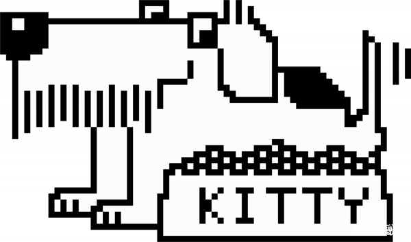 Pixel Dog coloring page image