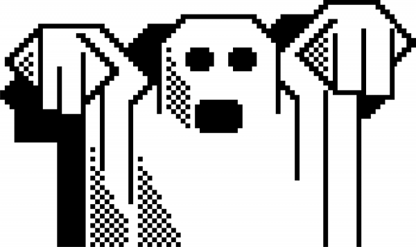 Pixel Ghost coloring page image