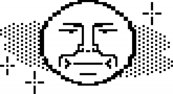 Pixel Moon coloring page image