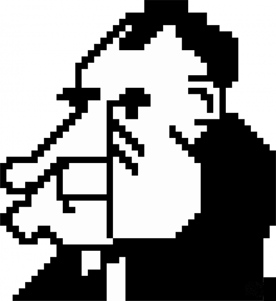 Pixel Richard Nixon coloring page image