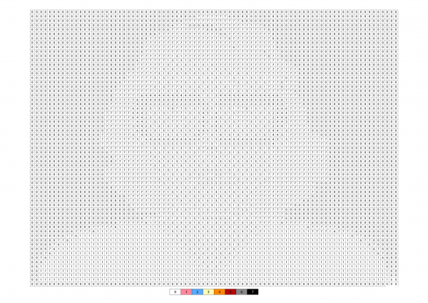 Pixel Sad Woman Color by Number image