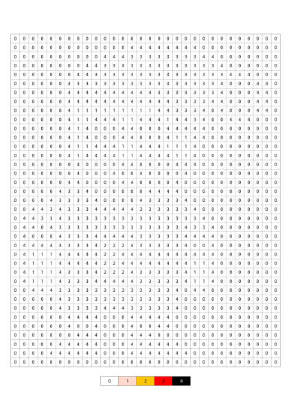 Pixel Santa Claus Color by Number image