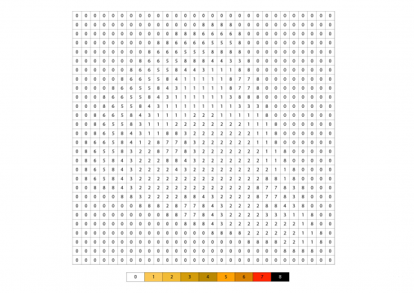 Pixel Slice of Pizza Color by Number image