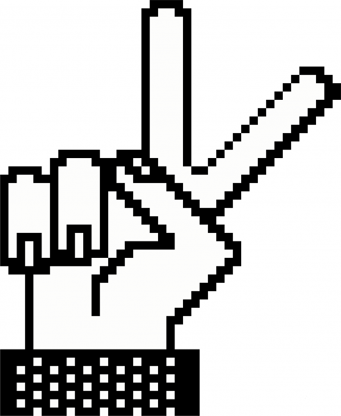 Pixel Symbol V coloring page image