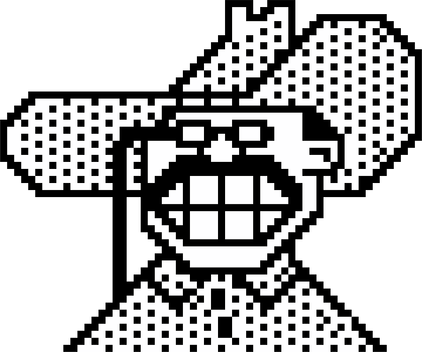 Pixel Teddy Roosevelt coloring page image