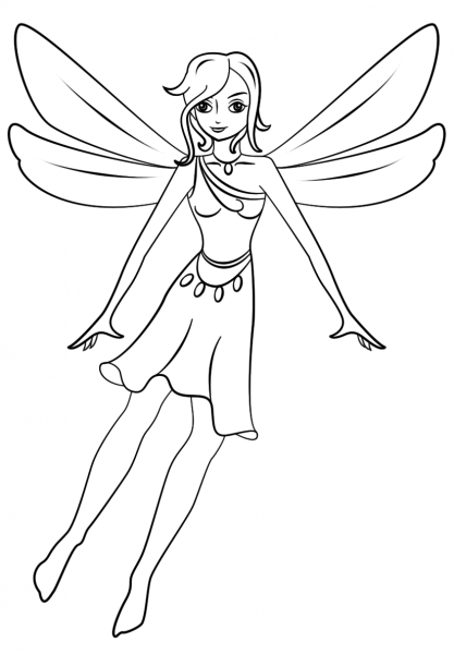 Pixie coloring page image