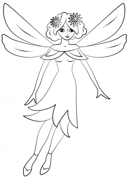 Pixie Girl coloring page image