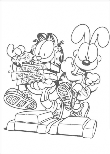 Pizza  coloring page image