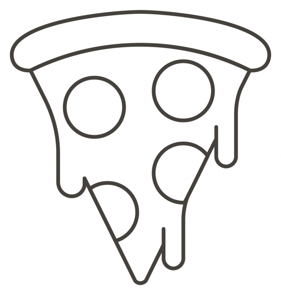 Pizza coloring page image