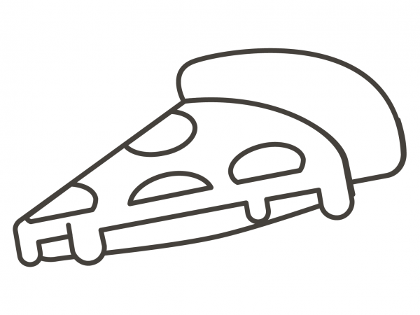 Pizza coloring page image