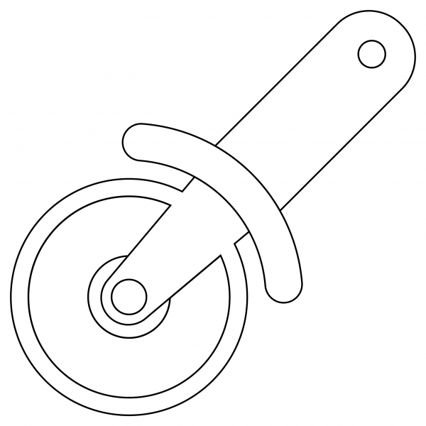 Pizza Cutter coloring page image