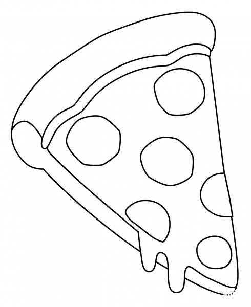 Pizza Emoji coloring page image