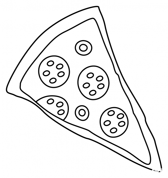 Pizza Emoji coloring page image