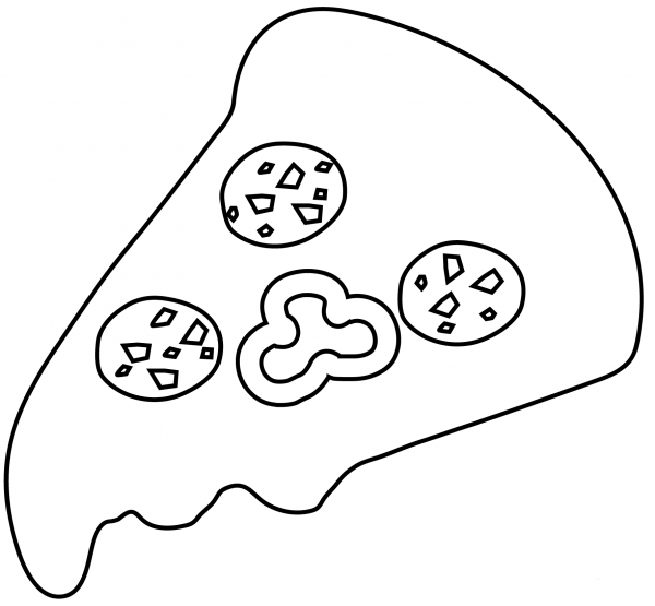 Pizza Emoji coloring page image