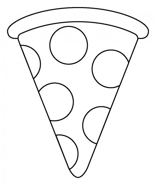 Pizza Emoji coloring page image
