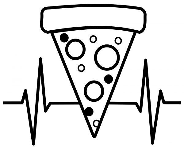 Pizza Heart Beat coloring page image