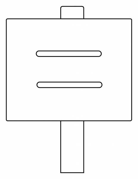 Placard Emoji coloring page image