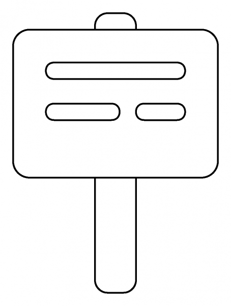 Placard Emoji coloring page image