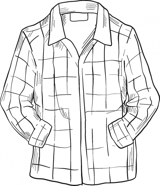 Plaid Shirt coloring page image