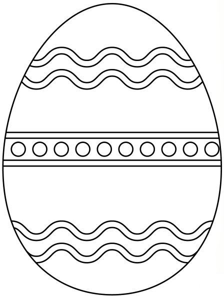 Plain Easter Egg coloring page image