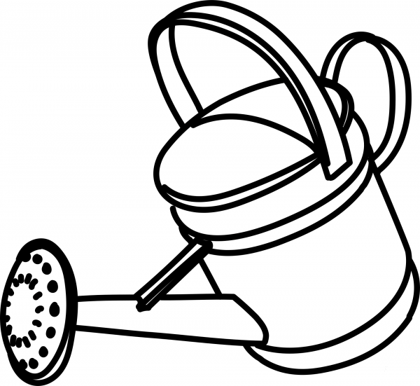 Plant Watering Can coloring page image