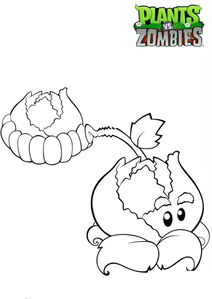 Plants vs. Zombies Cabbage Pult coloring page image