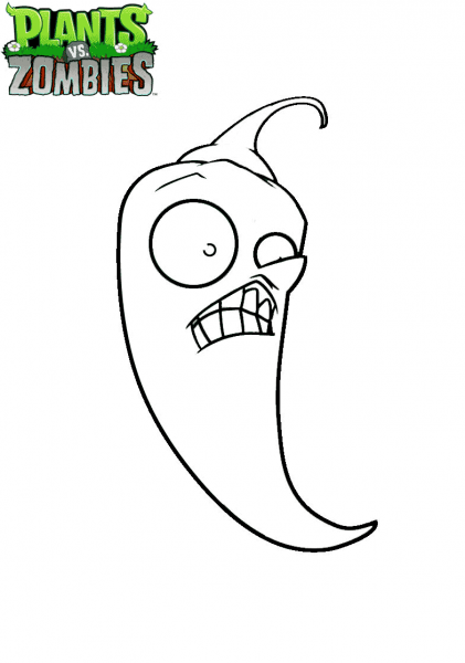 Plants vs. Zombies Jalapeno coloring page image