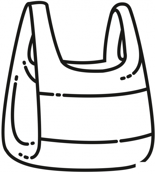 Plastic Bag coloring page image