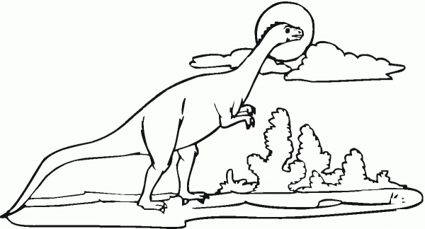 Plateosaurus coloring page image
