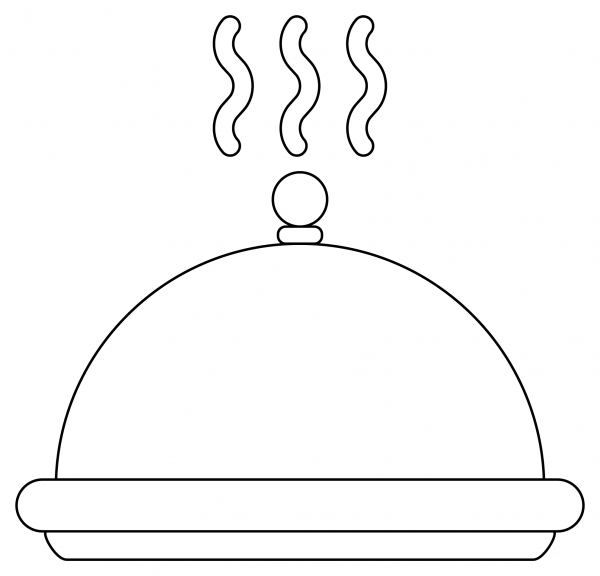 Platter coloring page image
