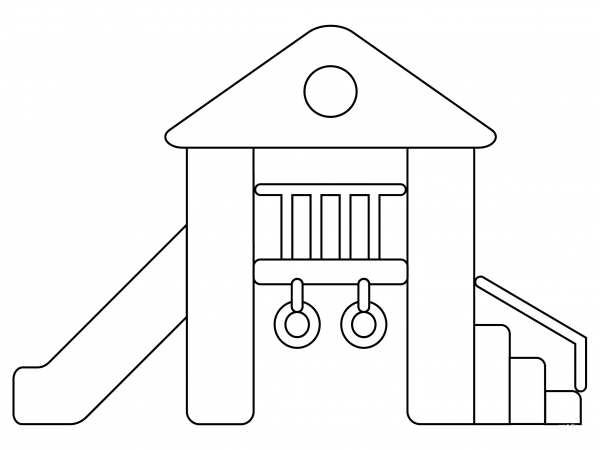 Playground coloring page image
