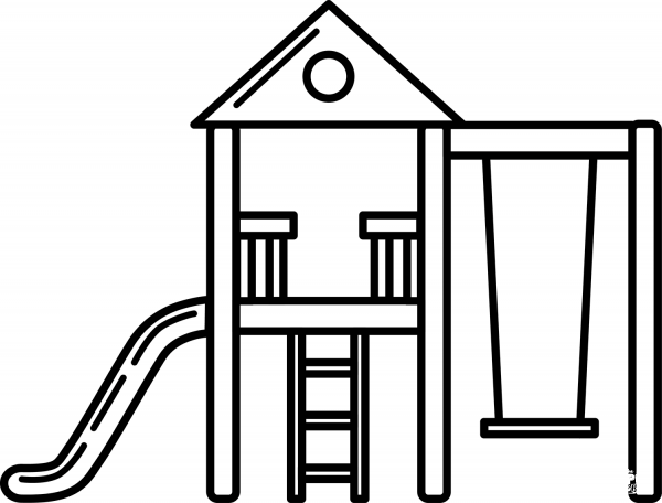 Playground coloring page image