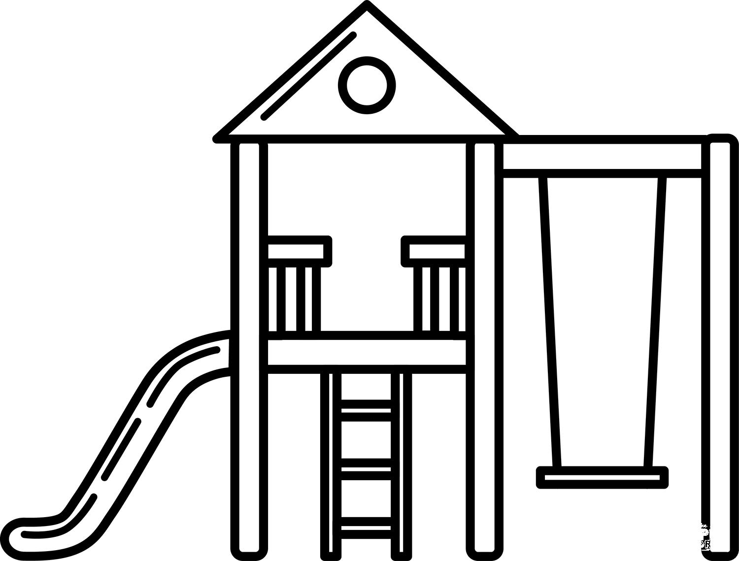 Playground coloring page - ColouringPages