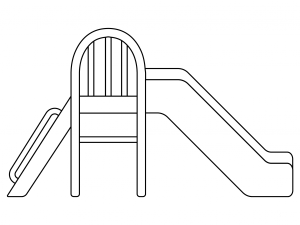 Playground Slide coloring page image