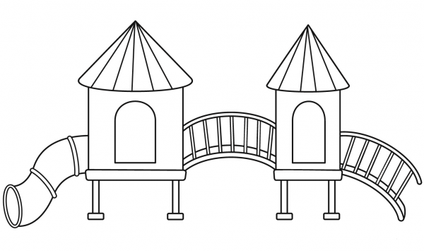 Playground Slide coloring page image