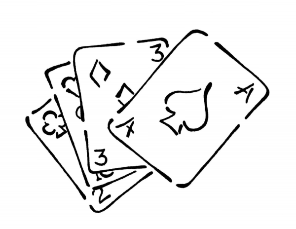 Playing Cards  coloring page image