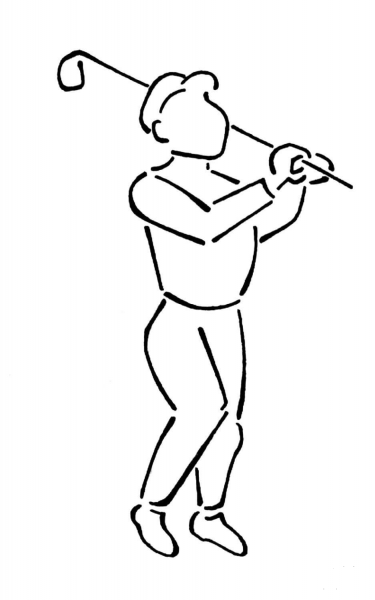 Playing Golf  coloring page image