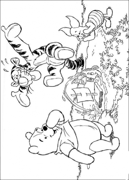 Playing In The Lake  coloring page image