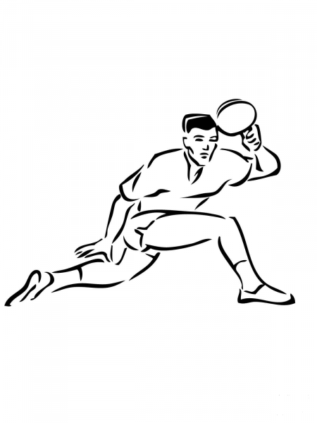 Playing Ping Pong coloring page image