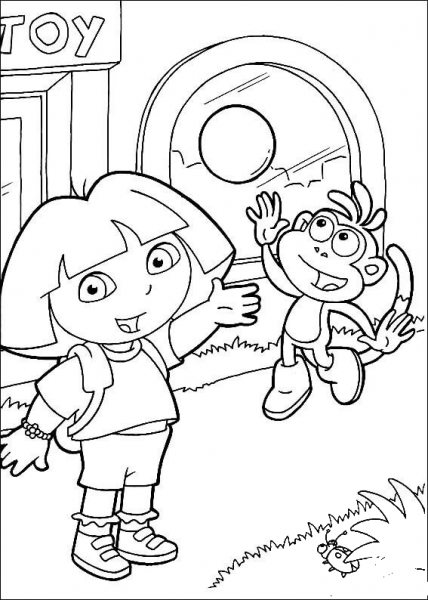 Playing With Boot  coloring page image