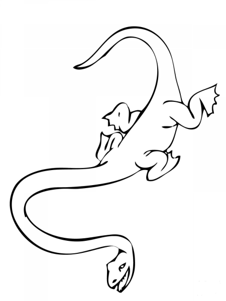 Plesiosaur coloring page image