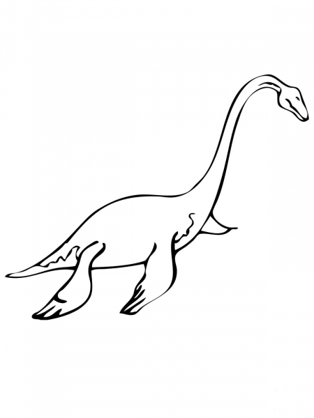 Plesiosaur Mesozoic Marine Reptile coloring page image