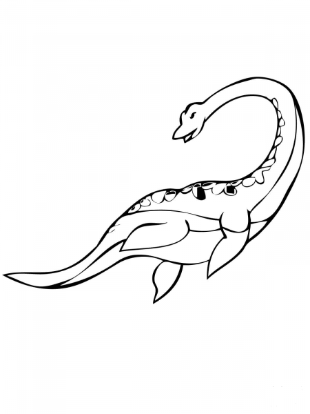 Plesiosaur Sauropsida coloring page image