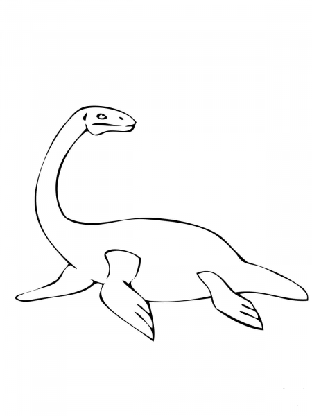 Plesiosaurus coloring page image