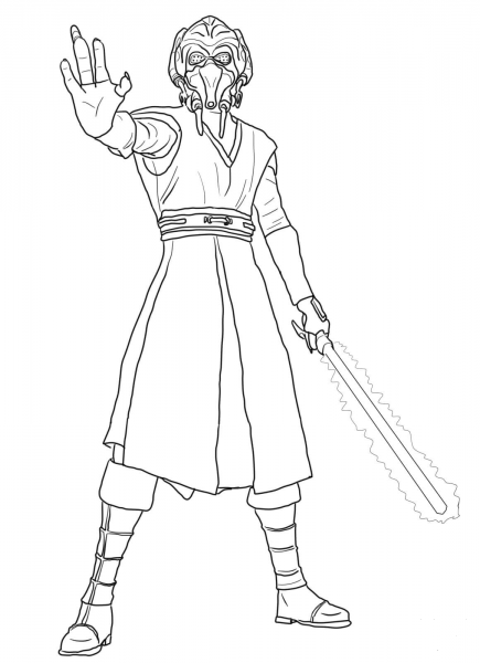 Plo Koon coloring page image