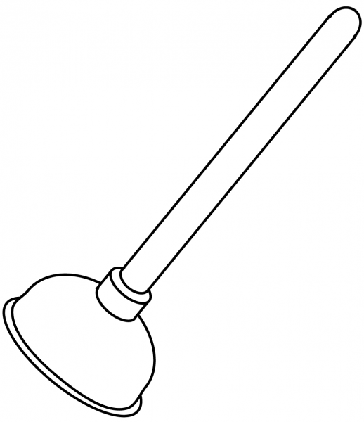 Plunger coloring page image