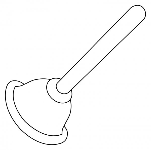 Plunger Emoji coloring page image